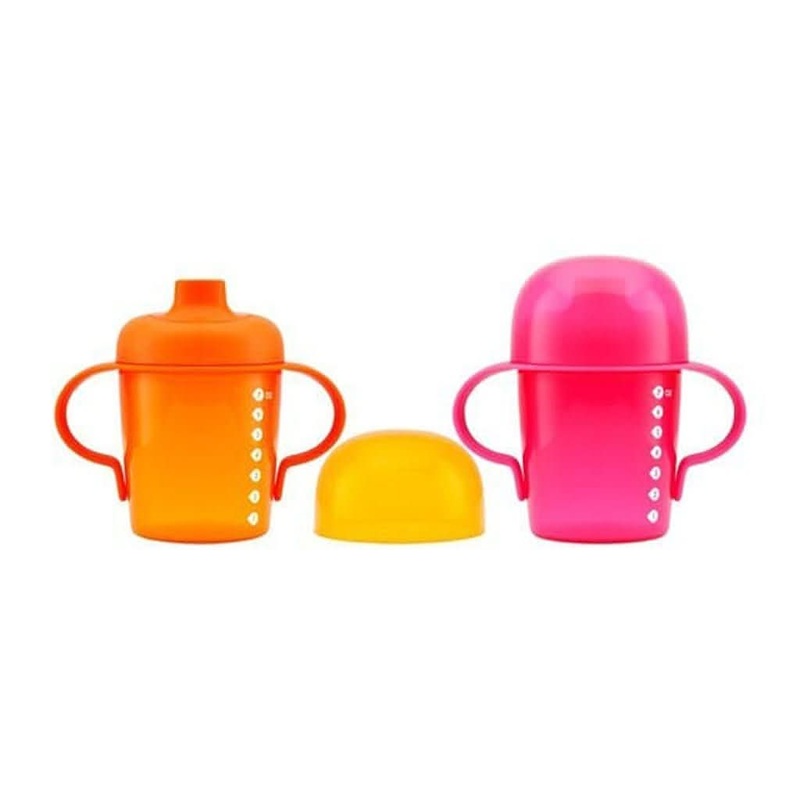 BOON Sip Firm Spout Sippy Cup – 7oz Pink / Orange