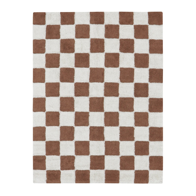 Kitchen Tiles Washable Rug Toffee