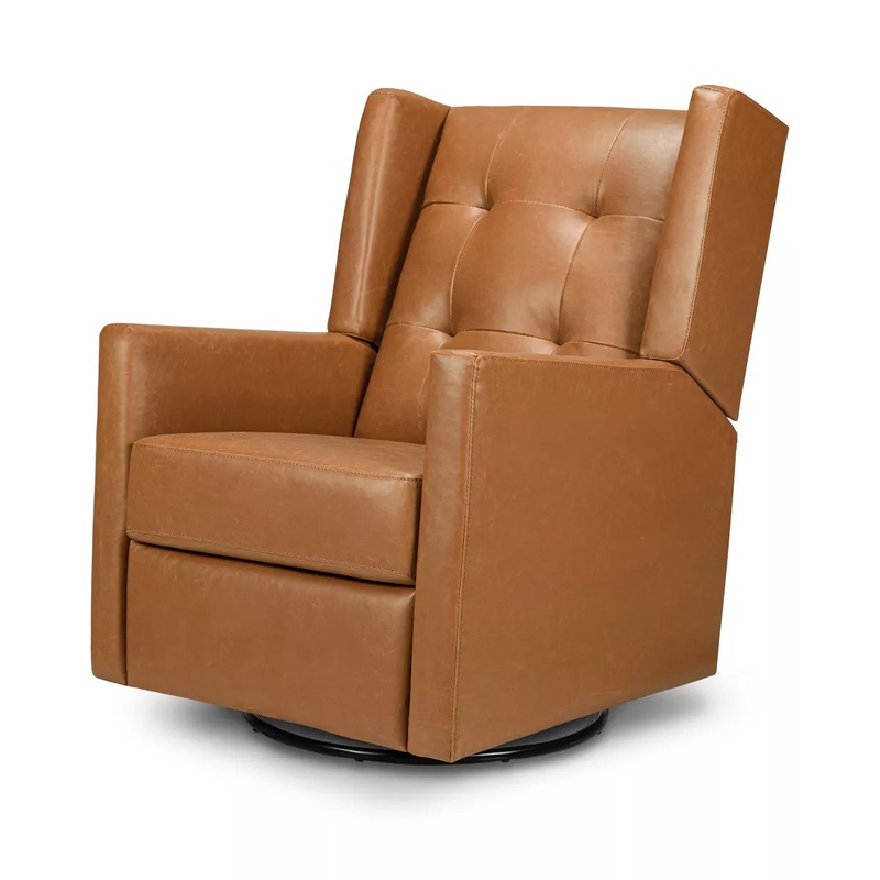 Maddox Swivel Glider – Vegan Tan Leather Tan Vegan Leather