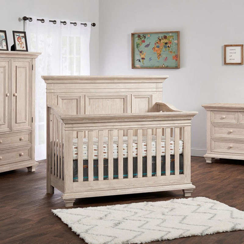 Oxford Westport Collection 4 in 1 Convertible Crib in Washed Sand
