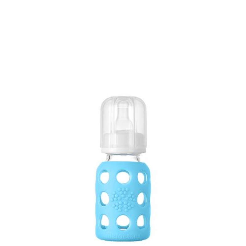 4oz Glass Baby Bottle – Stage 1 Nipple, Stopper, and Cap Blanket
