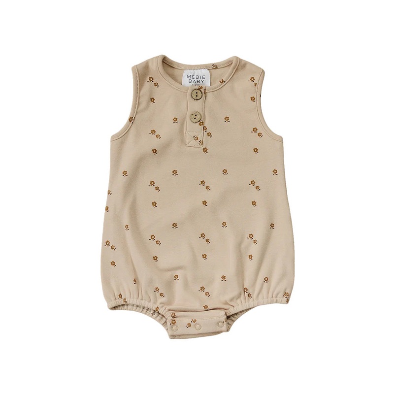 Floral Bubble Romper | Oat 0-3 Months