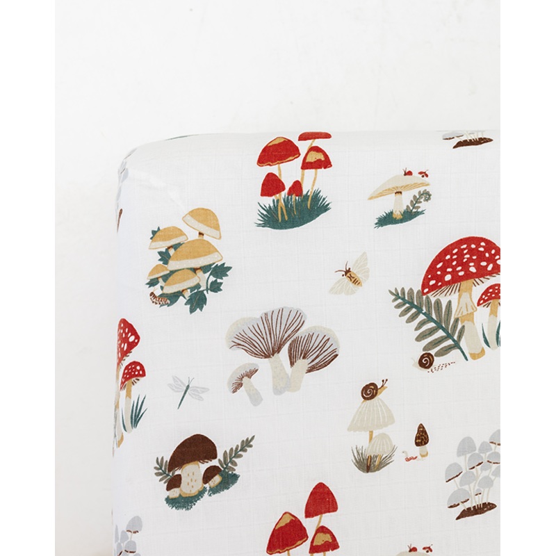 Clementine: Mushroom Crib Sheet