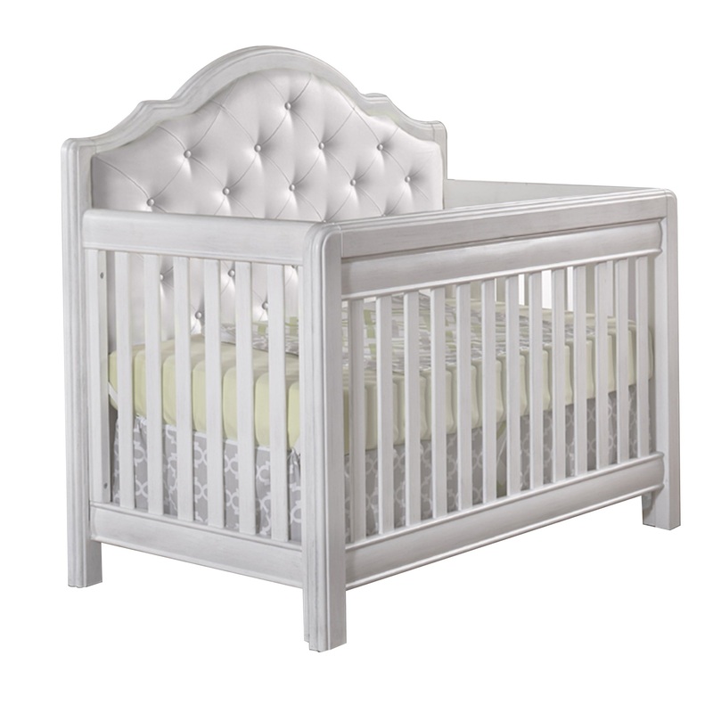 Pali Cristallo Forever Crib Vintage White/Beige Fabric