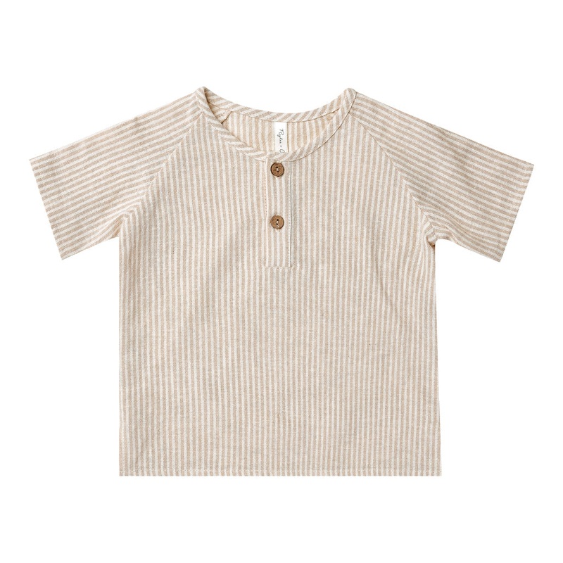 Ziggy Shirt | Sand Stripe 0-3 Months