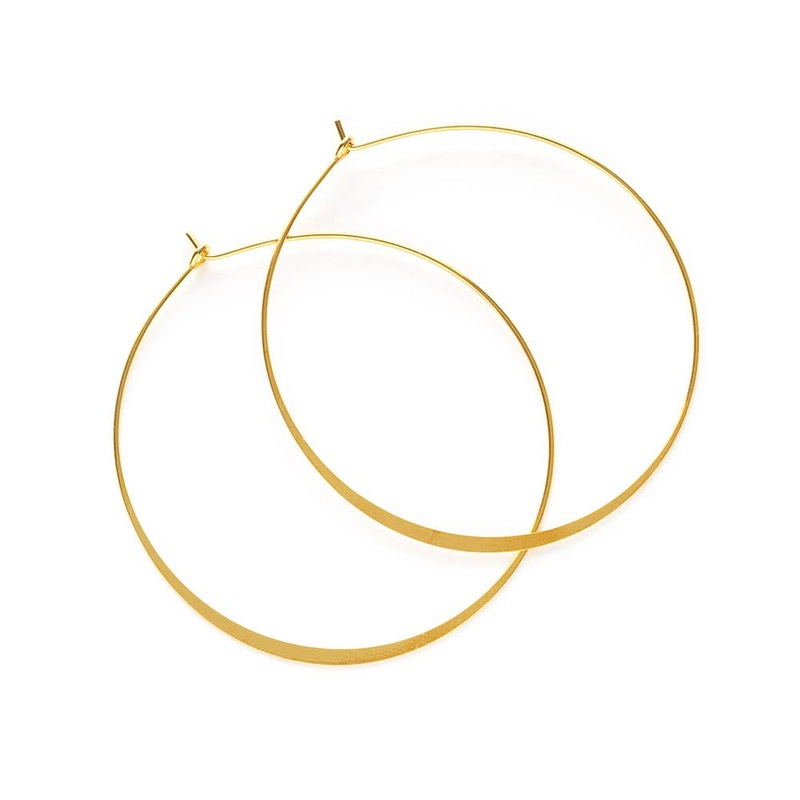2″ Classic Hoop Earrings: Gold