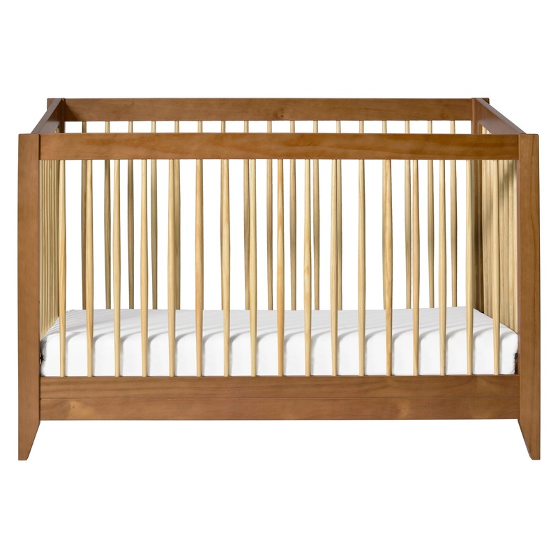 Babyletto Sprout 4-in-1 Convertible Crib with Toddler Bed Conversion Kit Chestnut / Natural