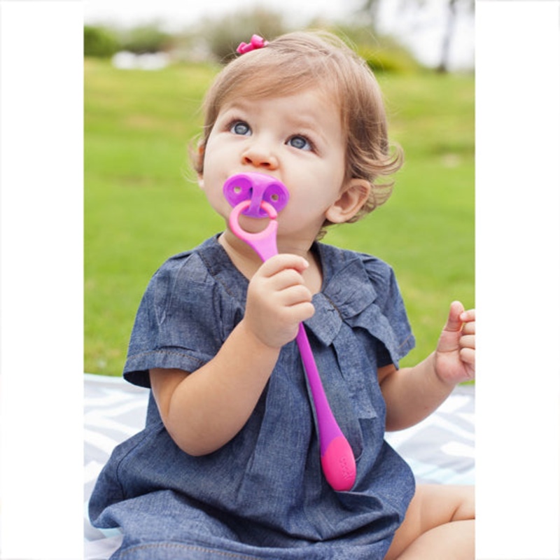 Boon Hitch Pacifier Teether – Blue/Orange