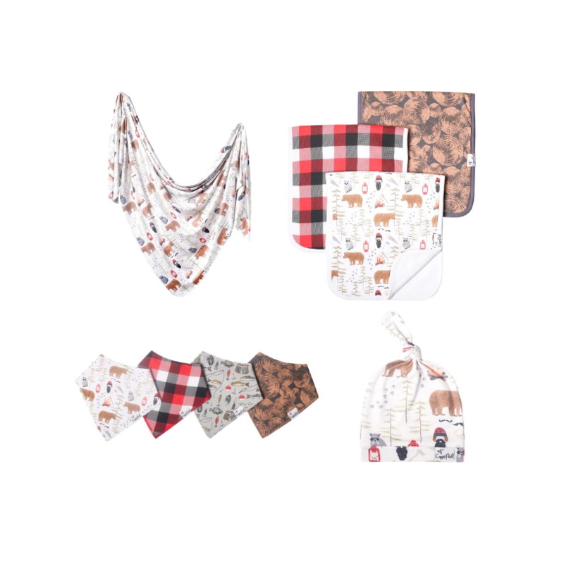 Copper Pearl – Lumberjack Collection Baby Bandana Bibs
