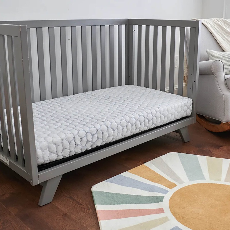 Lullaby Earth Gentle Start Breathable Crib Mattress – Blue Leaf
