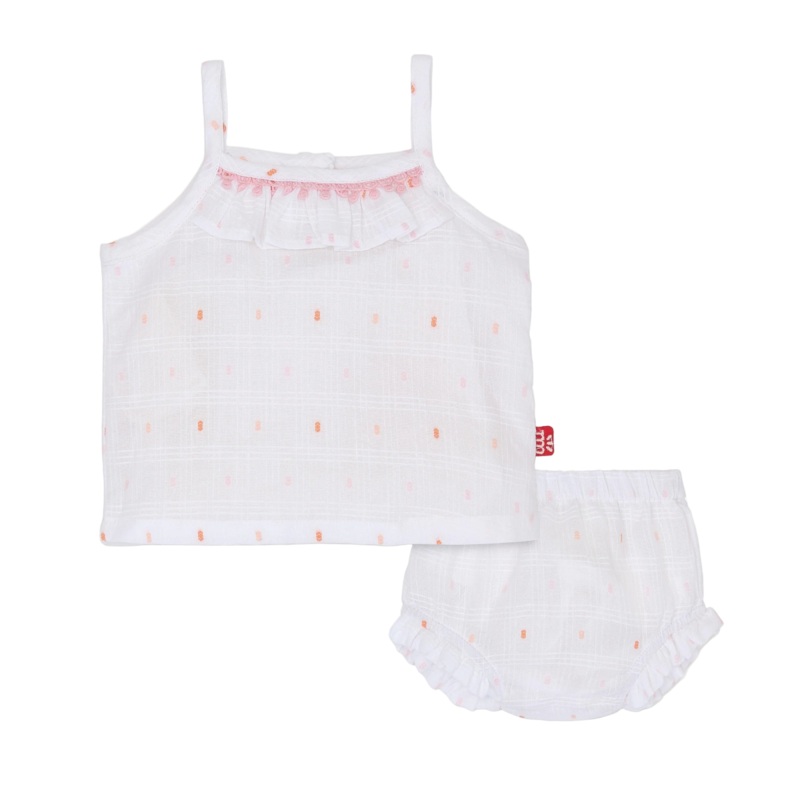 Magnetic Me Tank & Bloomer Set Swiss Dot 0-3M