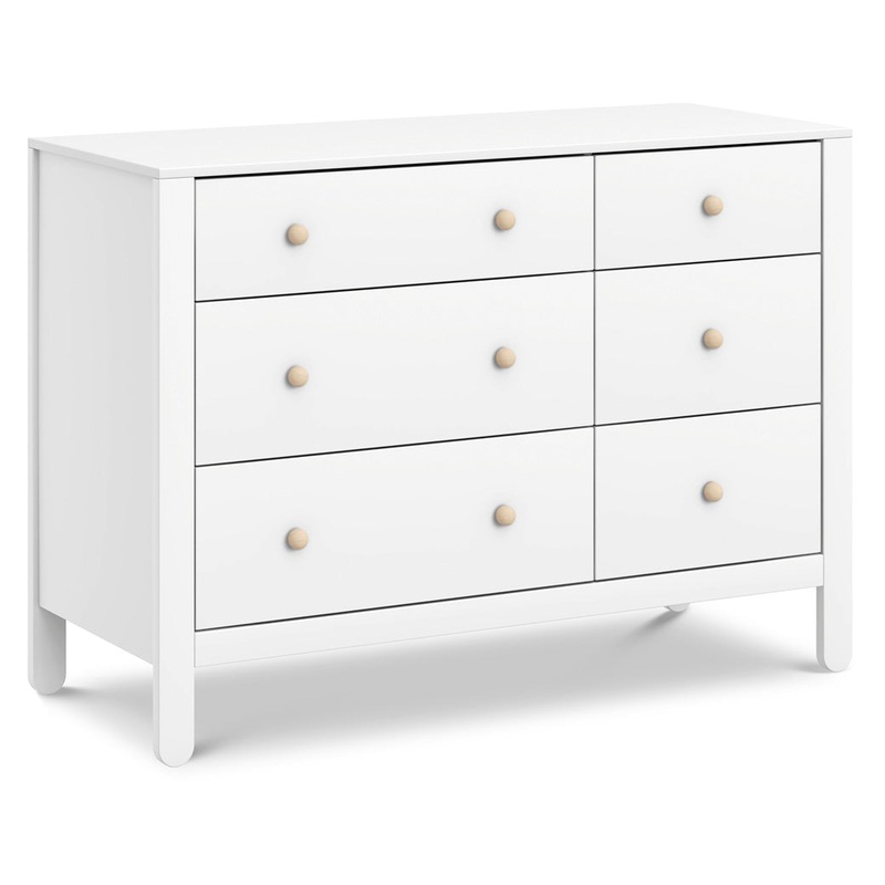 Marisol 6-Drawer Dresser White/Washed Natural