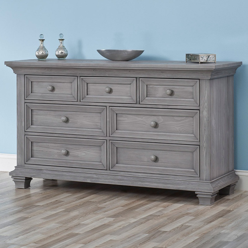 Oxford Westport Collection 7 Drawer Dresser in Dusk Gray
