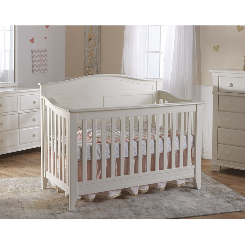 Pali Napoli Collection Curved Top Forever Crib White
