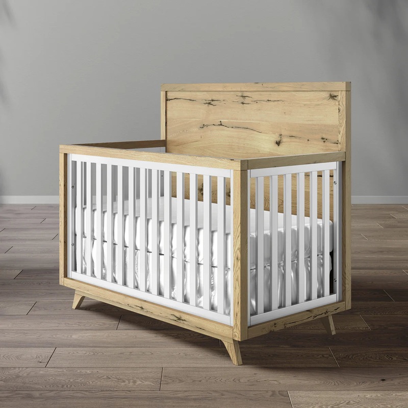 Romina Uptown Convertible Crib Bianco Satinato