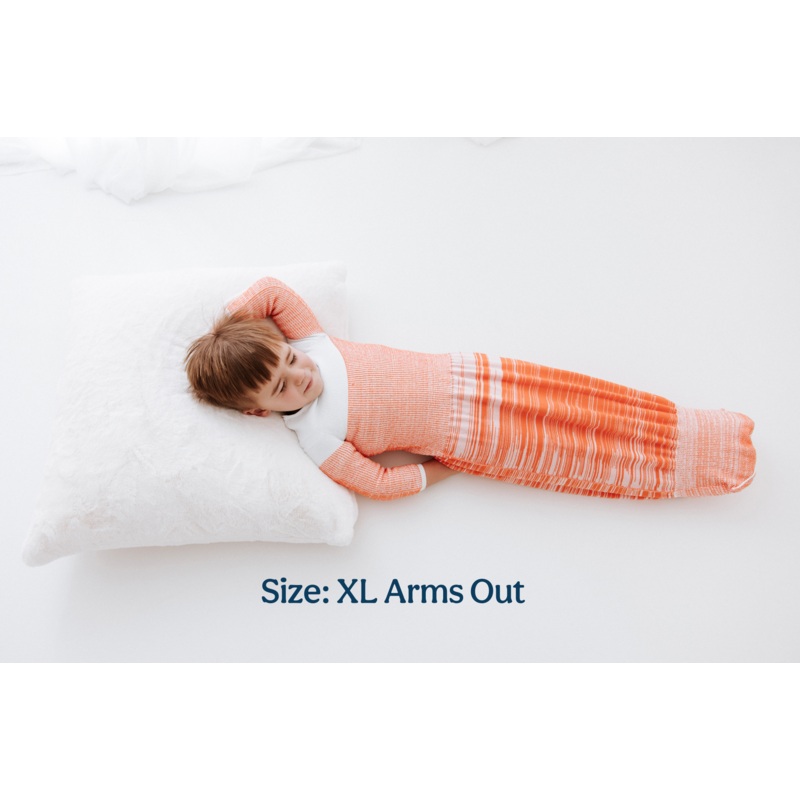 Swaddelini Orange Arms Out Long Sleeve Sleep Sack Arms Out Long Sleeve Small (12lbs – 18lbs)