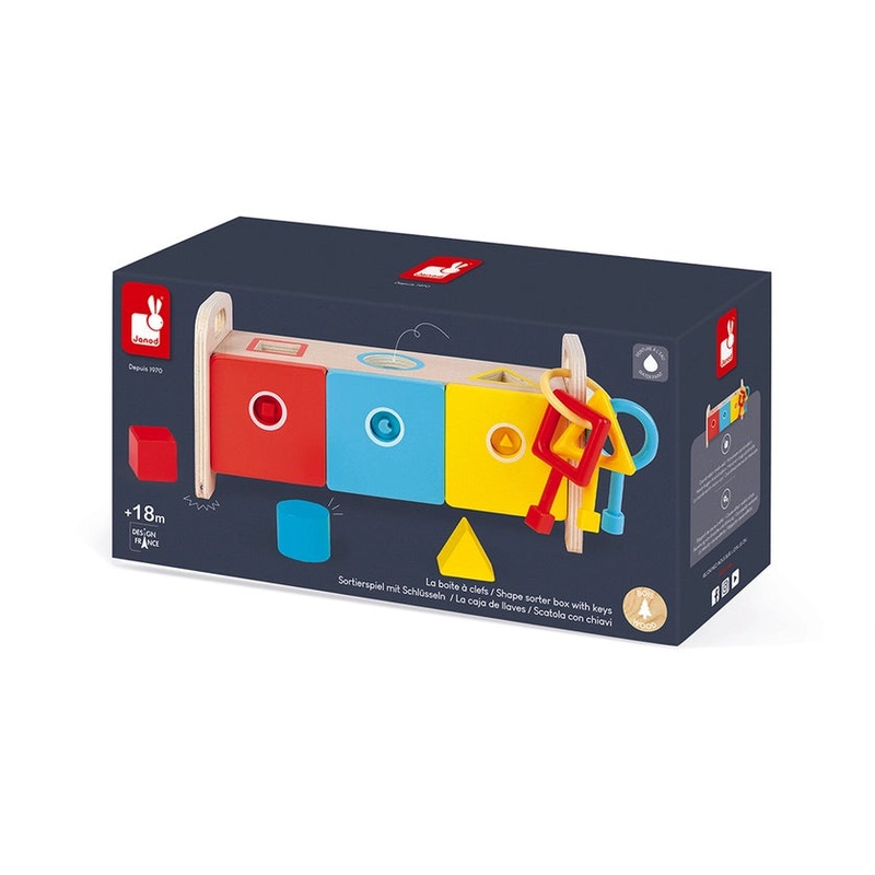 Wooden Essential Shape Sorter w/Keys