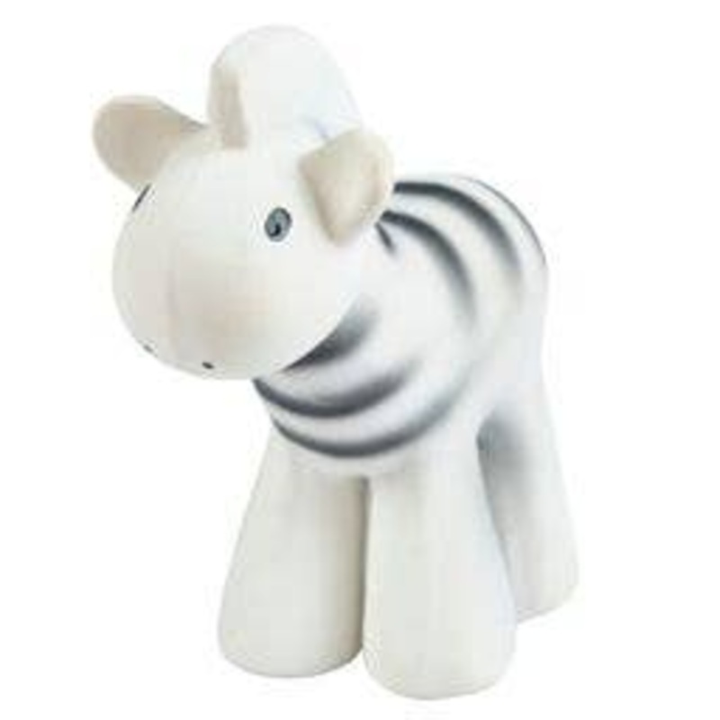 Zebra – Natural Rubber Teether, Rattle & Bath Toy
