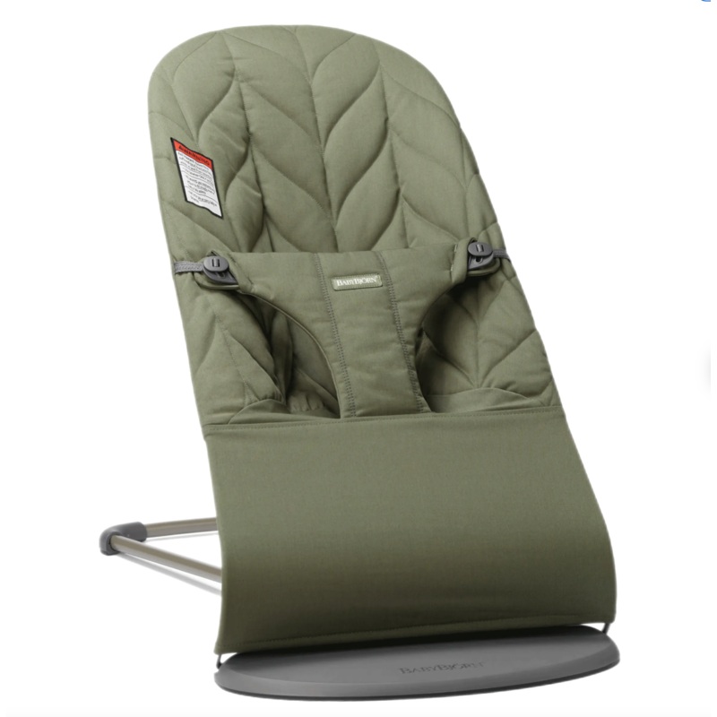 Baby Bjorn Bouncer Bliss Dark Green Petal Quilted