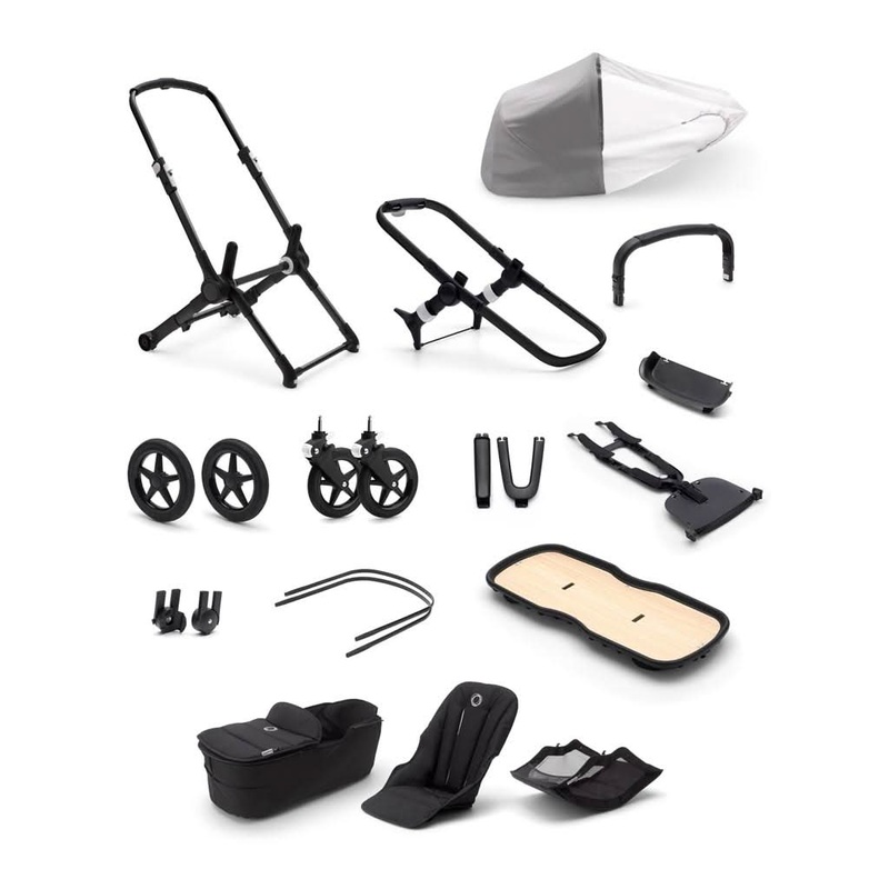 Bugaboo Fox 3 Base + Style Set Black / Grey Melange