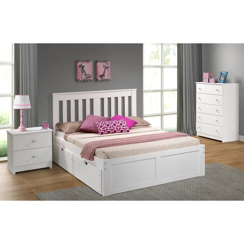 Innovations White Textured York Platform Bed White Twin