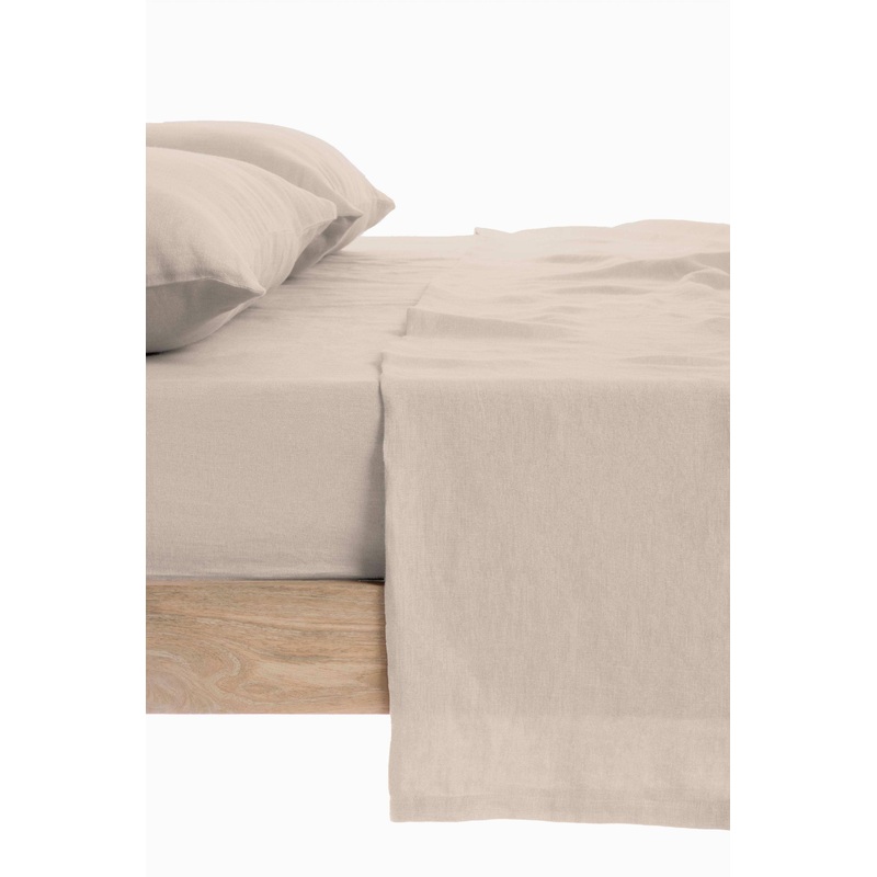 Linen Bedding Sets-Oatmeal Oatmeal US Twin+Standard Pillow Cases