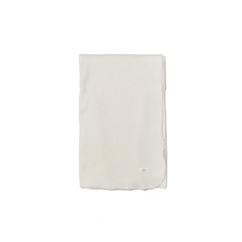 Waffle Stretch Knit Blanket – Coconut Milk