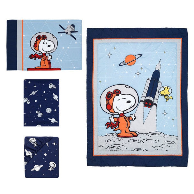 Bedtime Originals Astronaut Snoopy Toddler Set 4-Pc Toddler Set