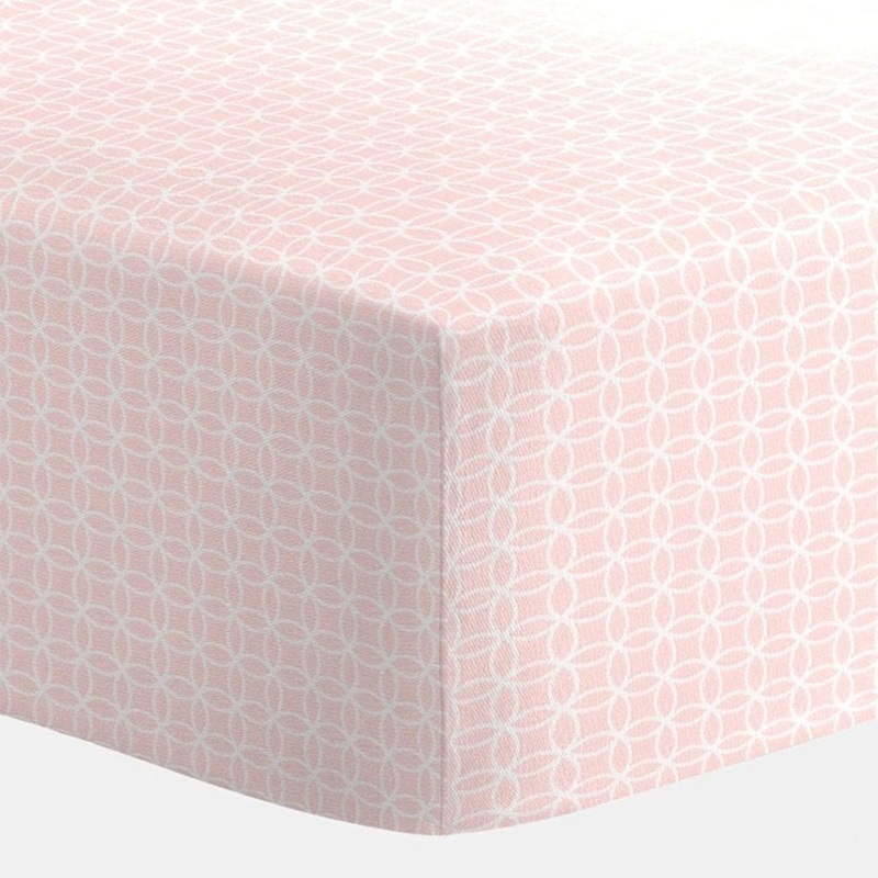 Liz and Roo Pink Circles Crib Sheet