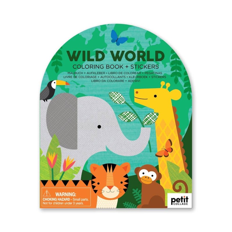 Wild World Coloring Book + Stickers