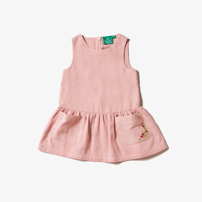 Dusky Pink Embroidered Pocket Dress 18 24 months