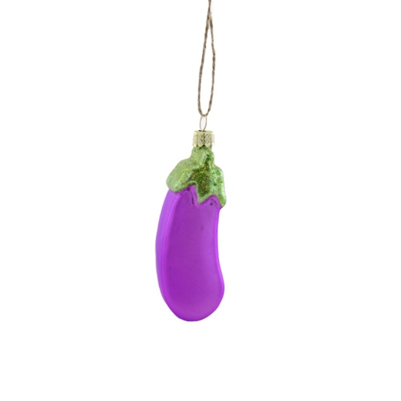 EGGPLANT EMOJI  Christmas Ornament