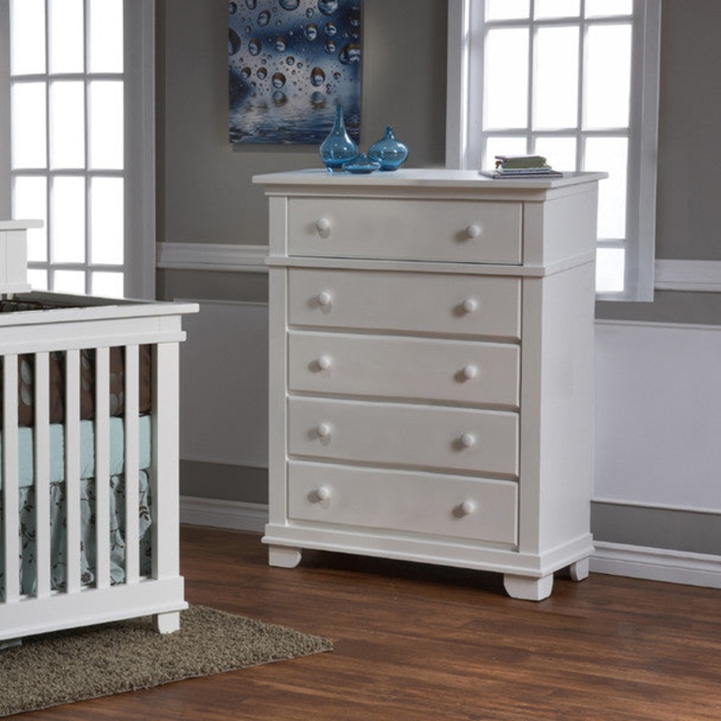 Pali Torino/Napoli 5 Drawer Dresser White