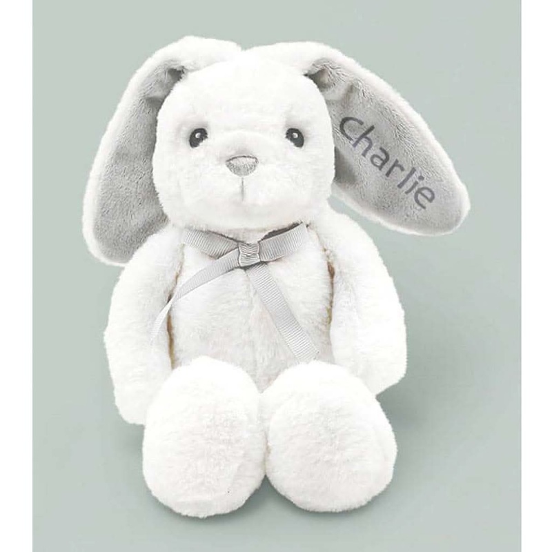 Babyblooms Personalized Baby Bunny Grey