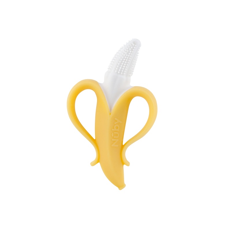 NanaNubs Banana Massaging Toothbrush Yellow