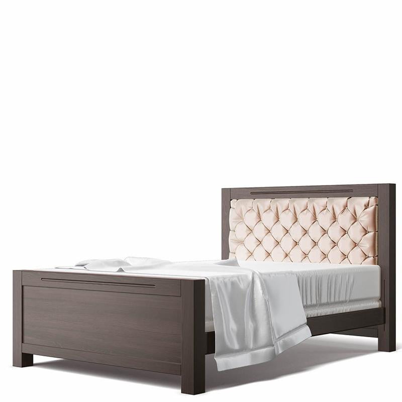 Romina Ventianni Full Bed w/ Tufted Headboard Vintage Grey