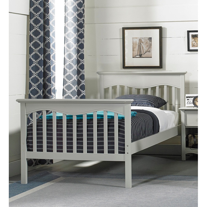 Ti Amo Lena Teen Twin Bed W/Rails in Misty Grey