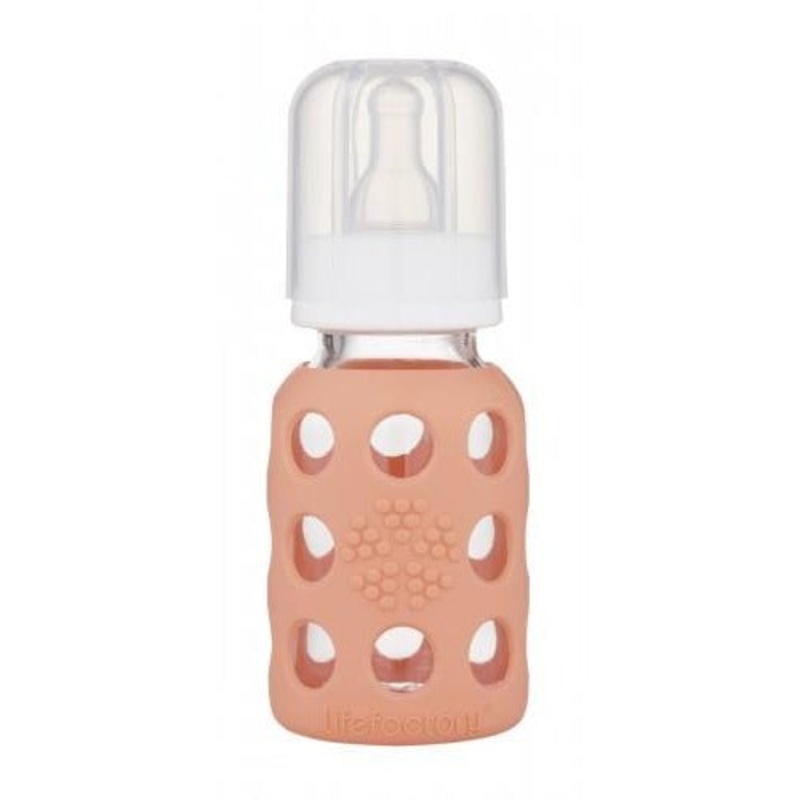 4 oz Glass Baby Bottle Cantaloupe