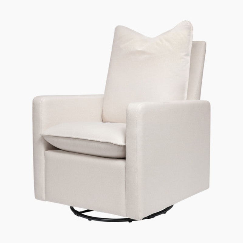 Babyletto Cali Pillowback Swivel Glider Cream-Eco-weave