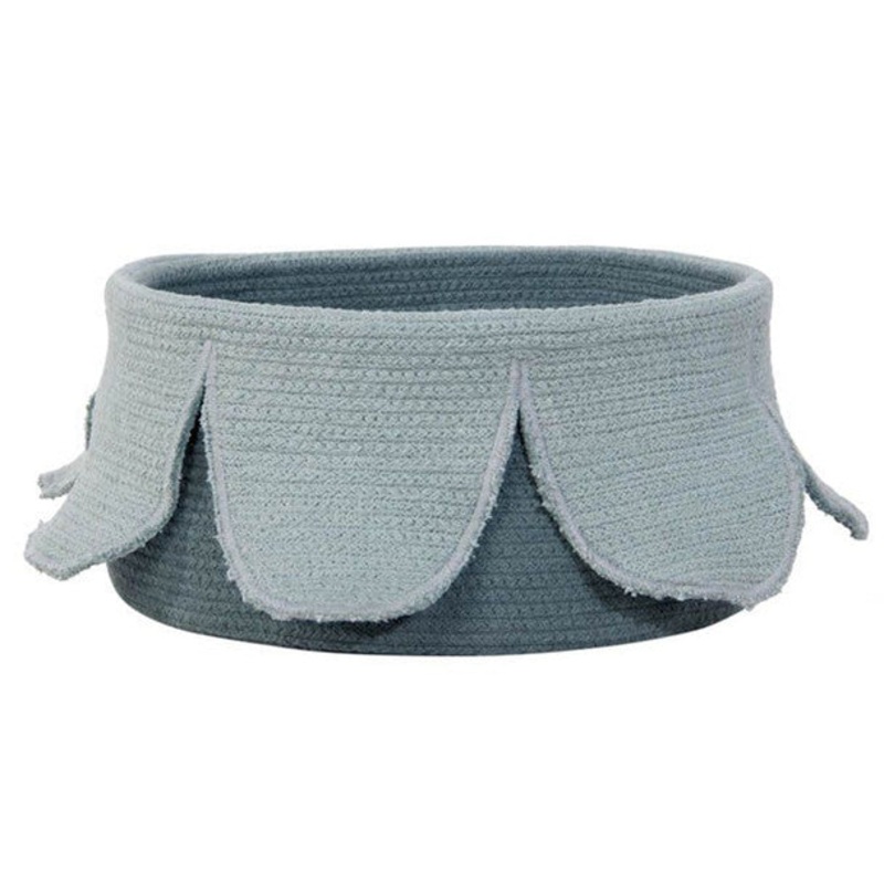 Lorena Canals English Gardens Basket Petals Vintage Blue – Dark Green