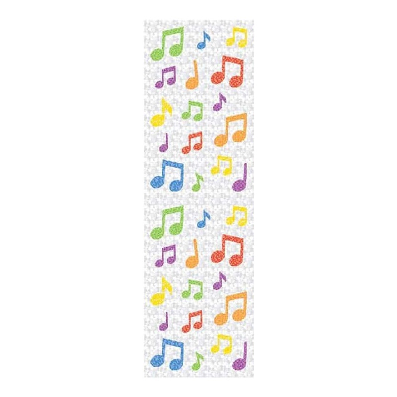 Mrs. Grossman’s Strip of Sparkle Multicolor Music Notes Stickers