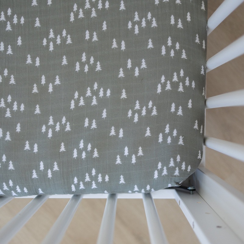 Muslin Crib Sheet | Pines