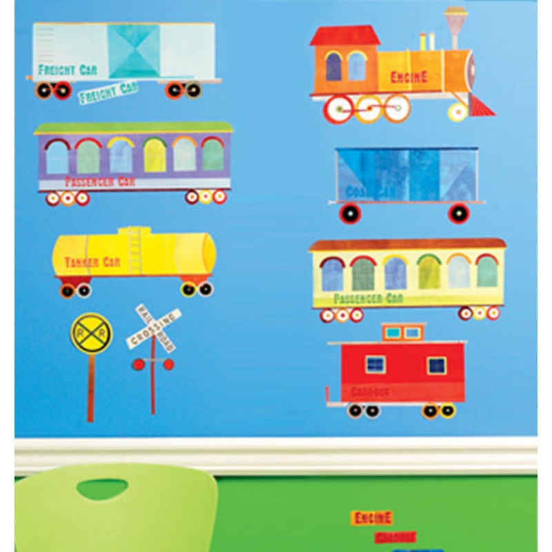 Wallies Train Ride Wall Stickers