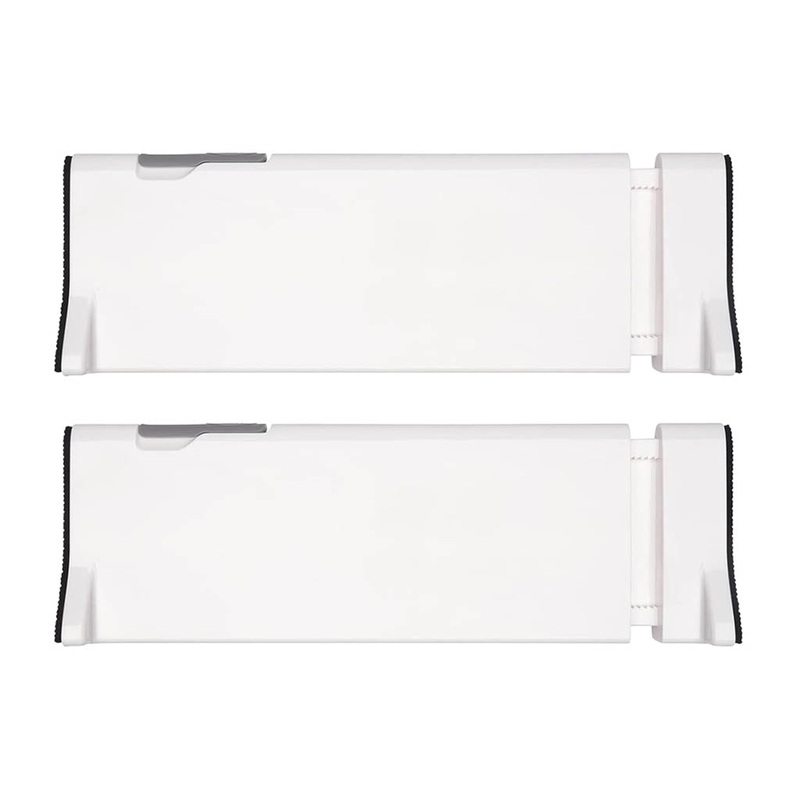 OXO TOT Good Grips Expandable Dresser Drawer Divider – 2 Pack White
