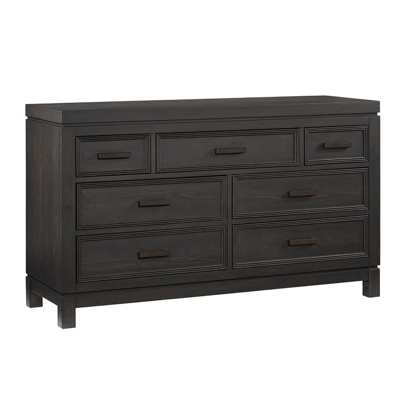 Soho Baby Manchester 7 Drawer Dresser Black Iron