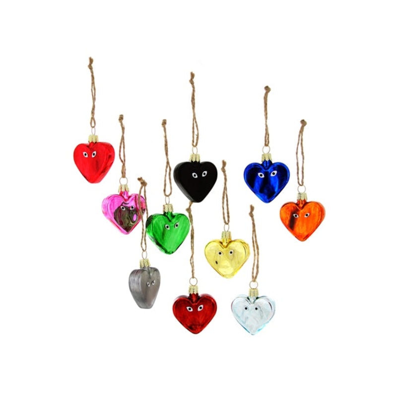 Heart With Eyes Christmas Ornament