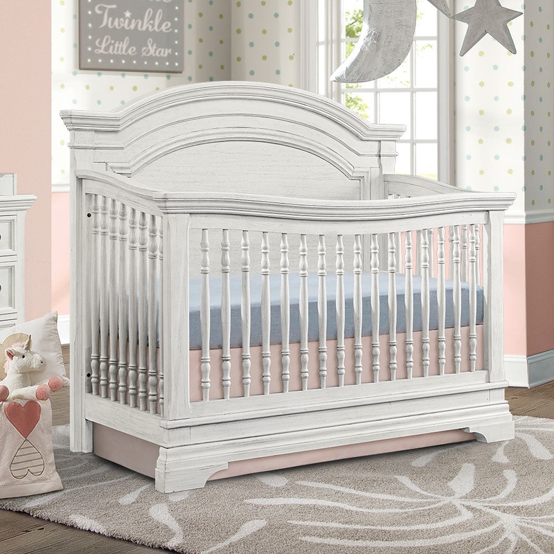 Westwood Olivia Arched Crib in Brushed White