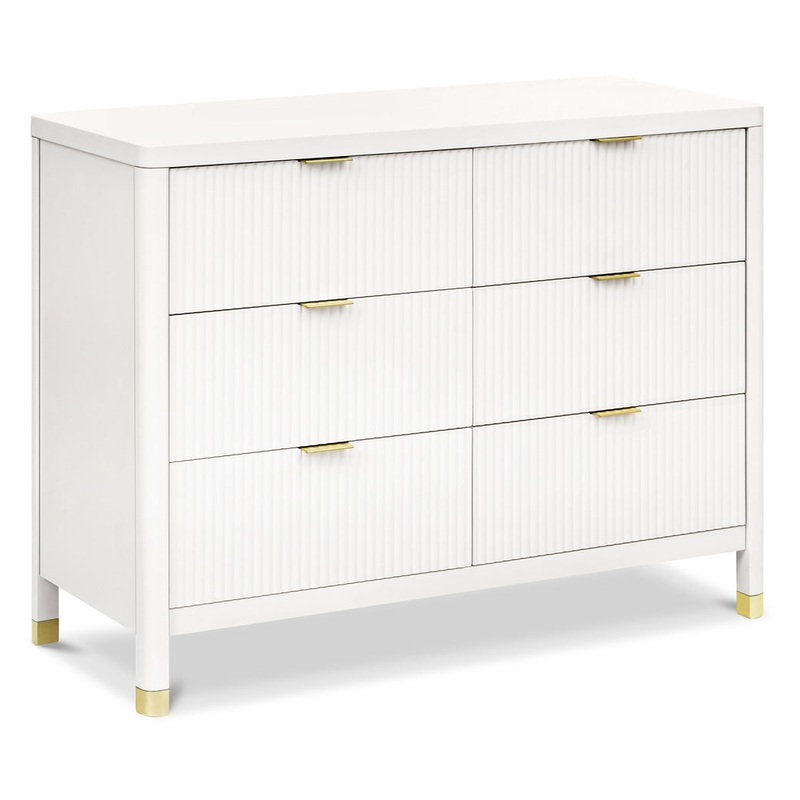 Brimsley Tambour 6-Drawer Dresser Warm White