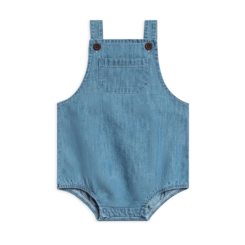 Organic Baby & Kids Noe Chambray Bubble Overall: 0-3M