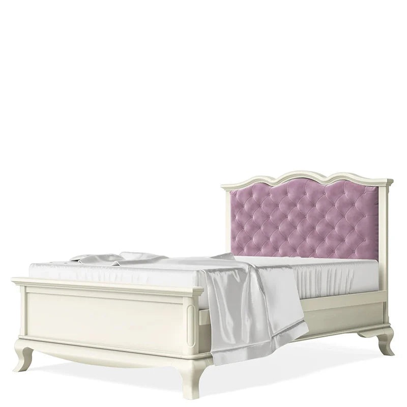 Romina Cleopatra Full Bed (Tufted Headboard) Albero Puro Beige Linen